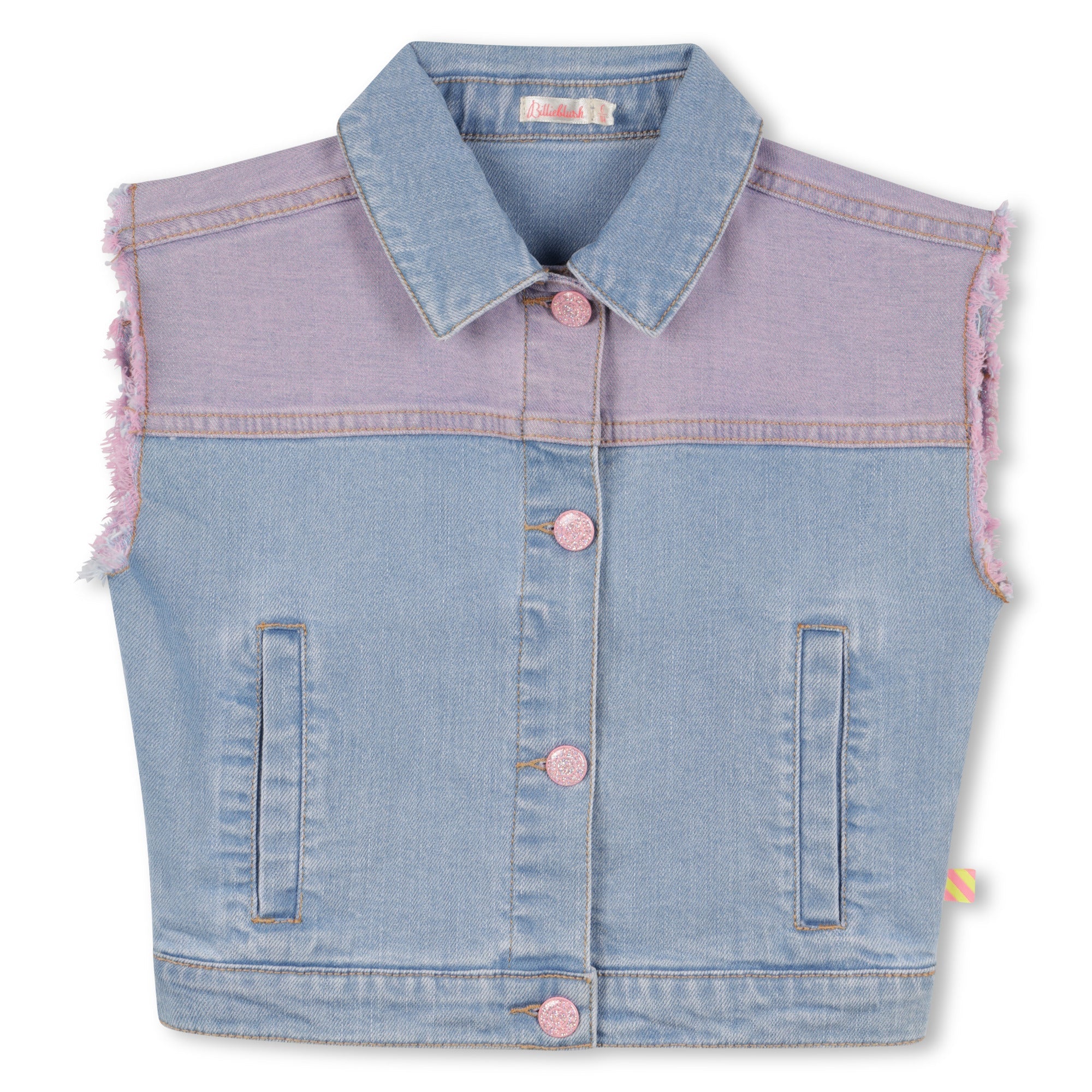 GILET IN DENIM LILLA - BLU CON FANTASIA BILLIEBLUSH - Angel Luxury