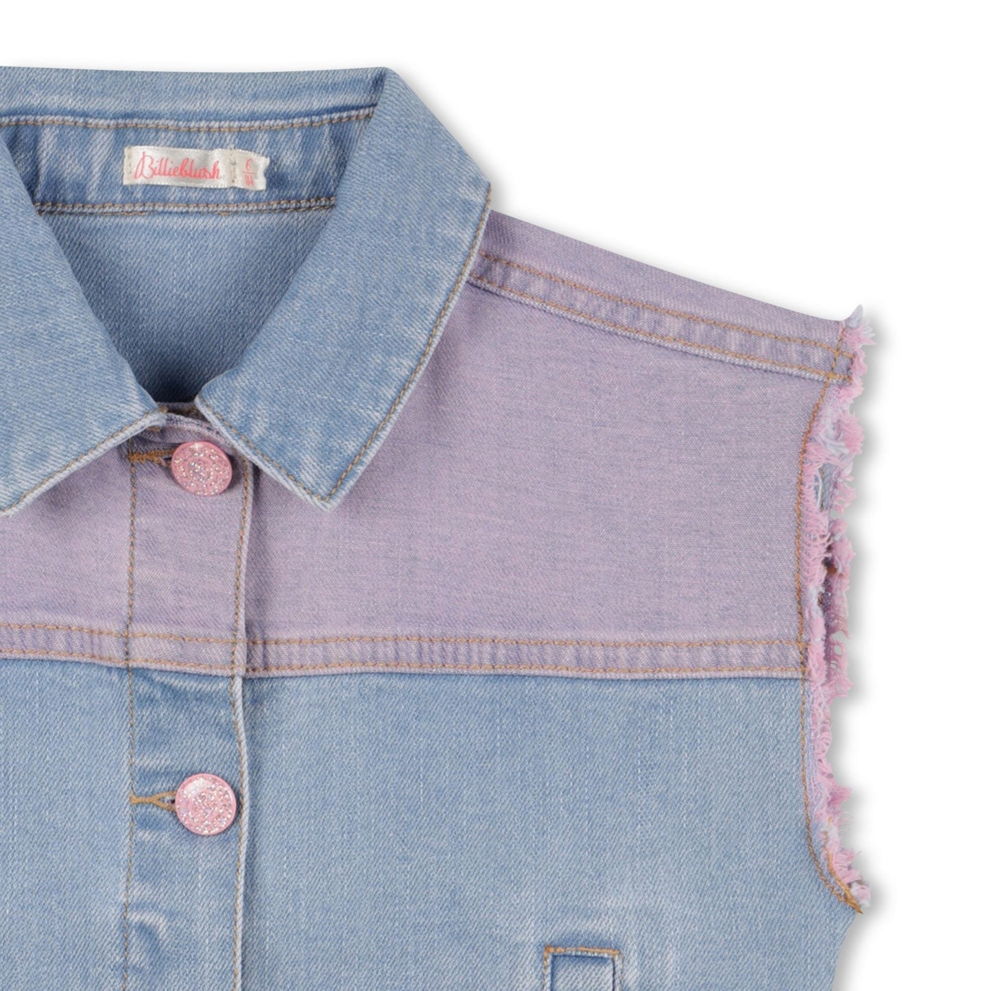 GILET IN DENIM LILLA - BLU CON FANTASIA BILLIEBLUSH - Angel Luxury