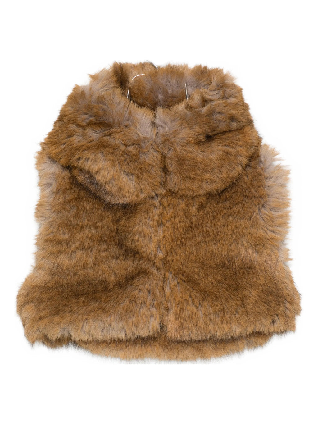 GILET IN PELLICCIA MARRONE CON CAPPUCCIO DOUUOD - Angel Luxury