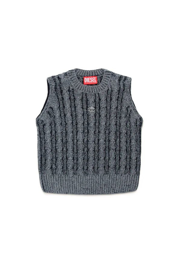 GILET IN TRECCE NERO DIESEL - Angel Luxury