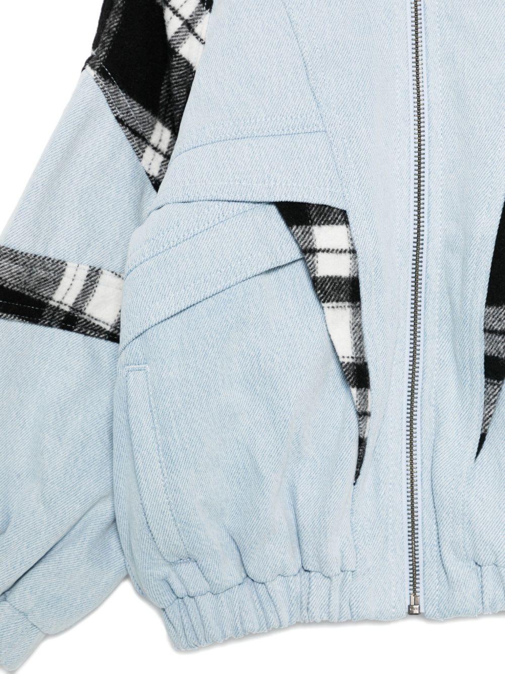 GIUBBINO AZZURRO CON INSERTI SCOZZESI STELLA MCCARTNEY - Angel Luxury