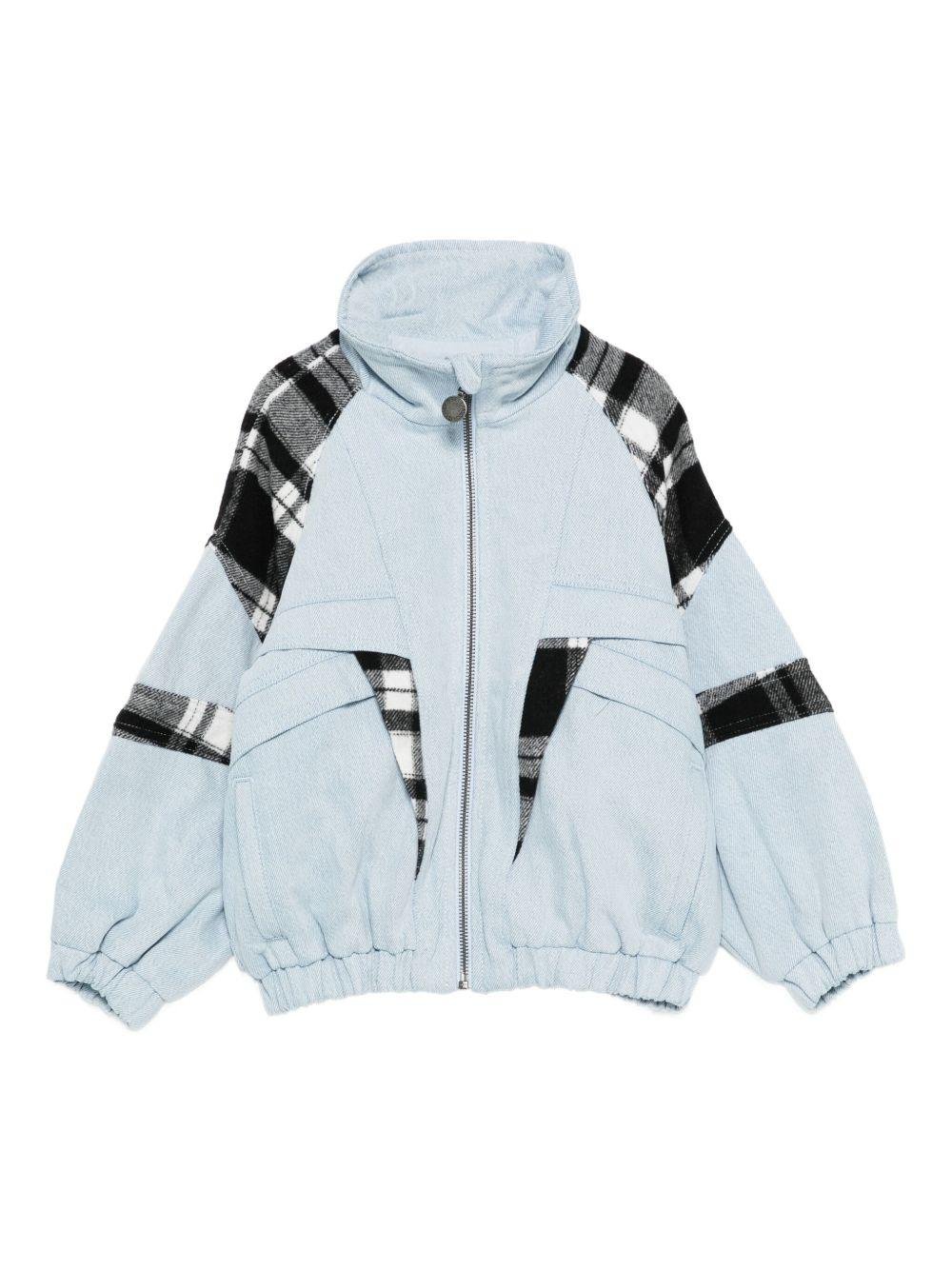 GIUBBINO AZZURRO CON INSERTI SCOZZESI STELLA MCCARTNEY - Angel Luxury