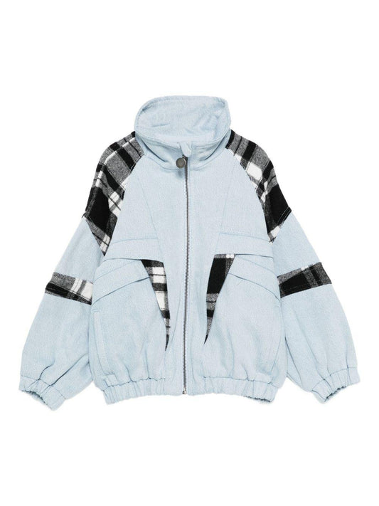 GIUBBINO AZZURRO CON INSERTI SCOZZESI STELLA MCCARTNEY - Angel Luxury