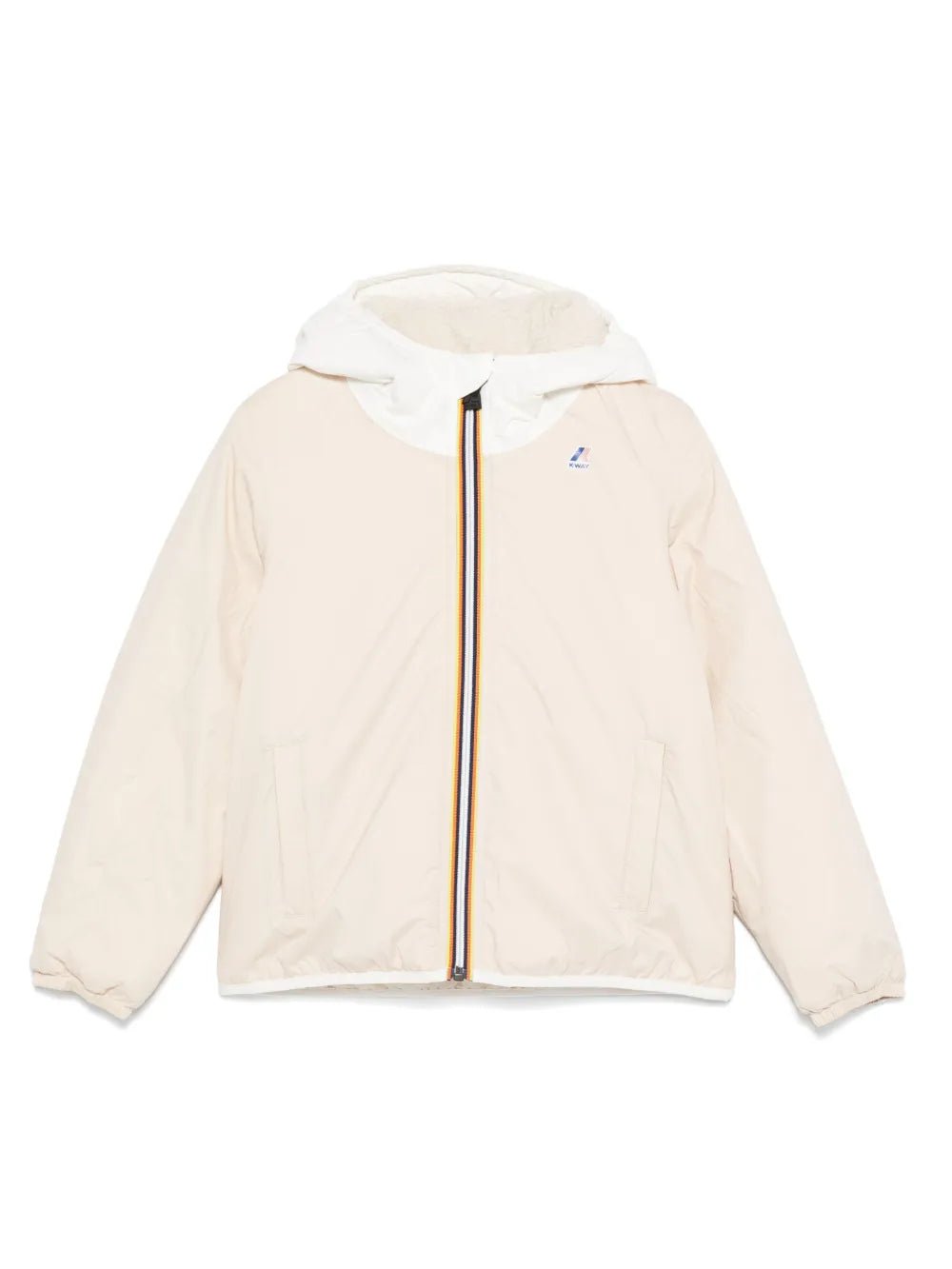 GIUBBINO BICOLORE CORTO ECRU/BIANCA K - WAY - Angel Luxury