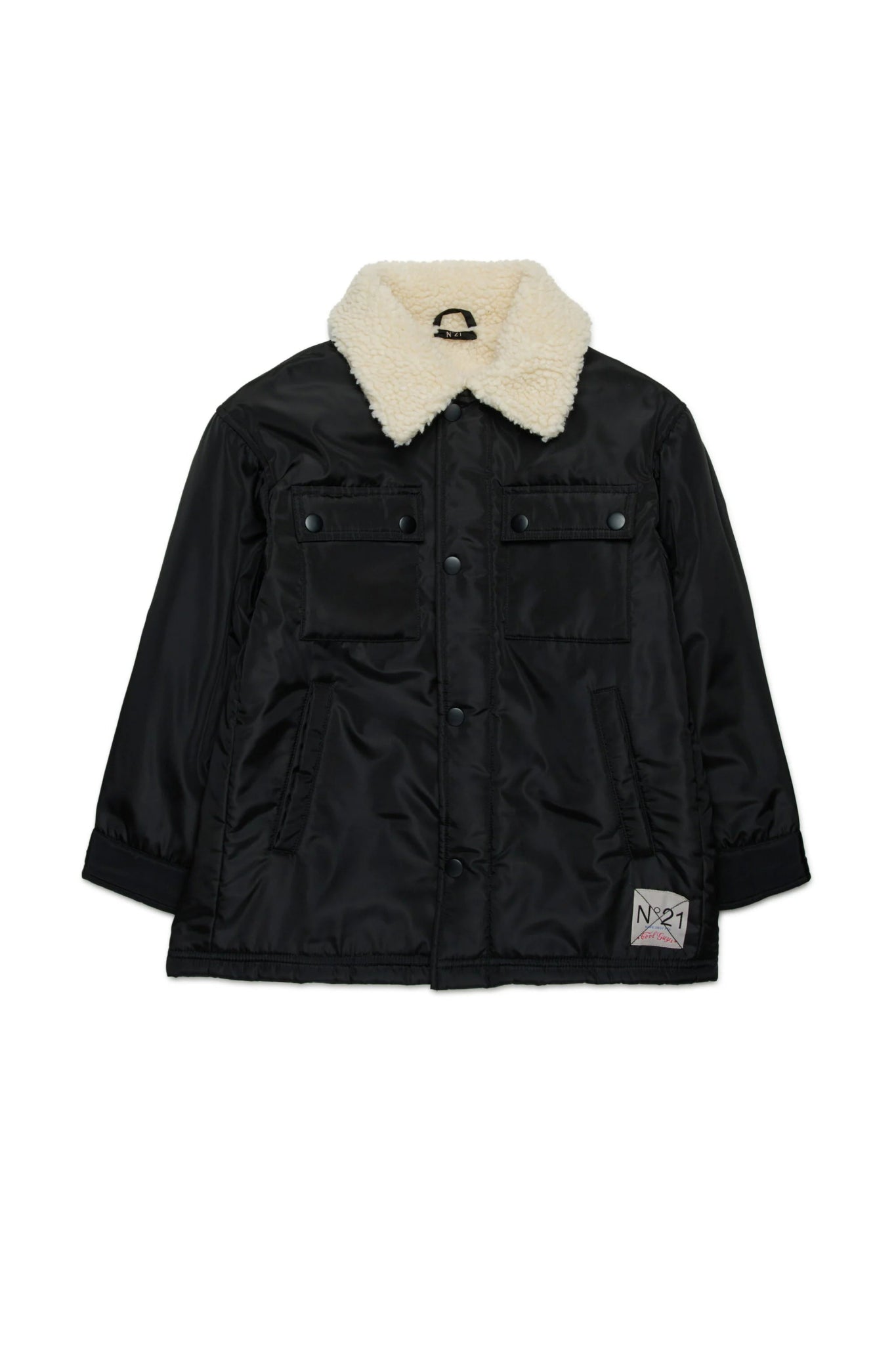 GIUBBINO CON TEDDY NERO N21 - Angel Luxury