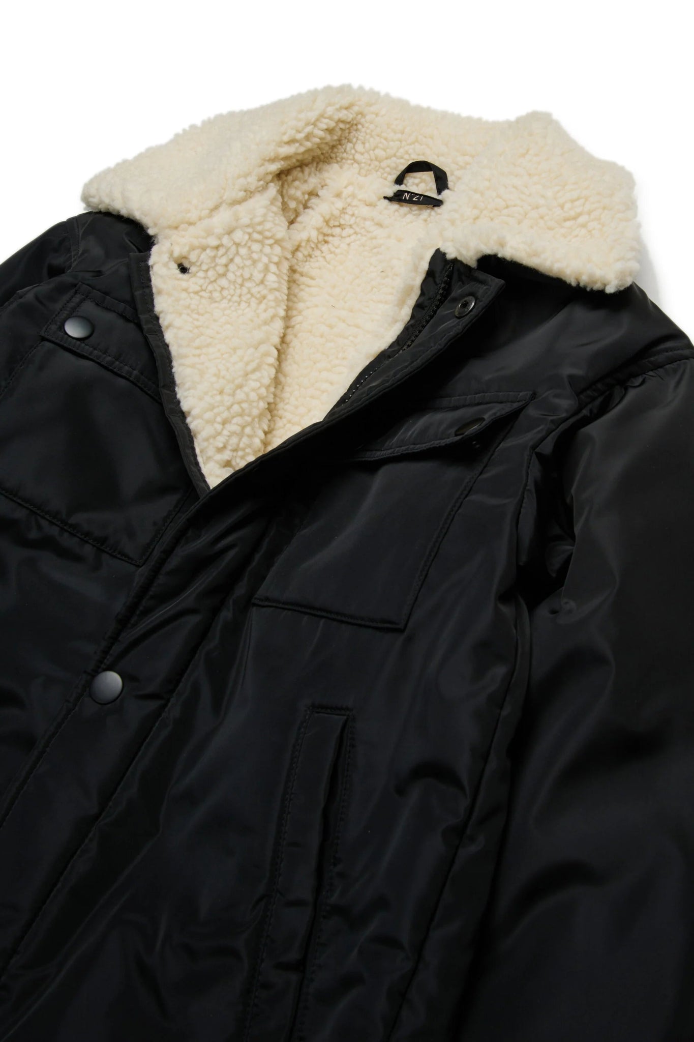 GIUBBINO CON TEDDY NERO N21 - Angel Luxury