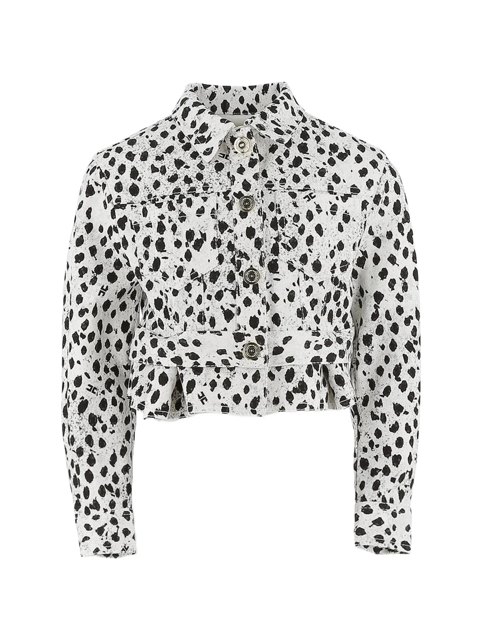 GIUBBINO MACULATO BIANCO E NERO ELISABETTA FRANCHI - Angel Luxury