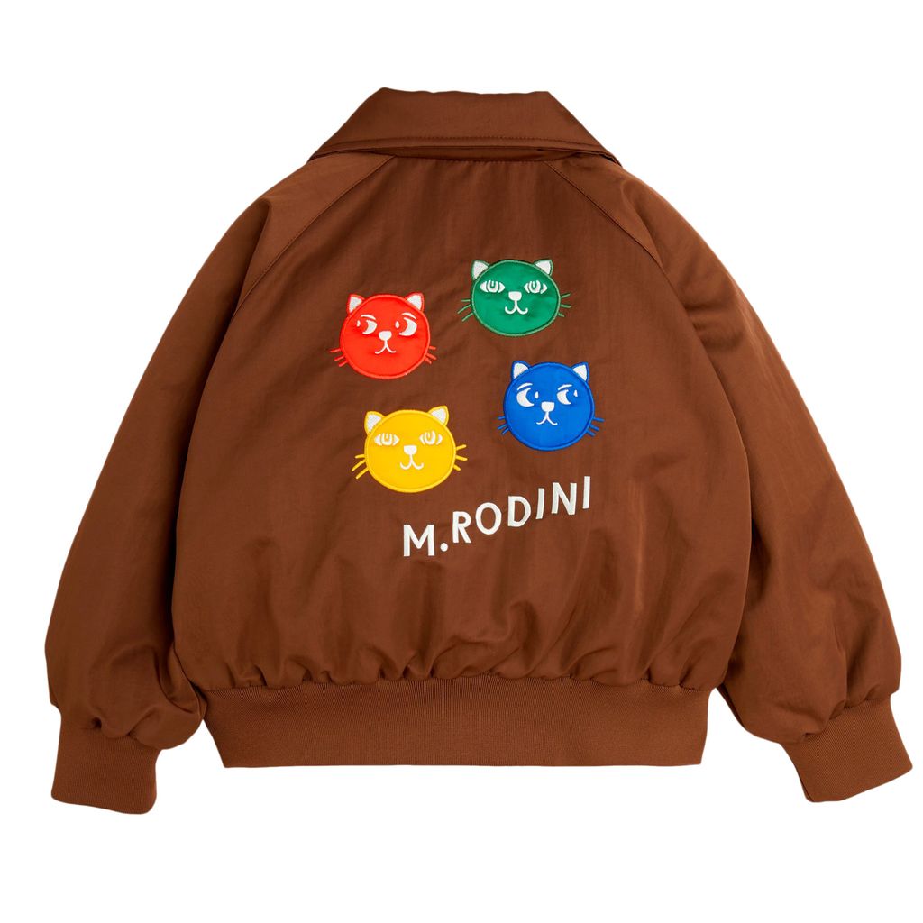 GIUBBINO MARRONE CON GATTINI COLORATI MINI RODINI - Angel Luxury