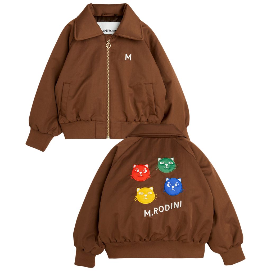 GIUBBINO MARRONE CON GATTINI COLORATI MINI RODINI - Angel Luxury