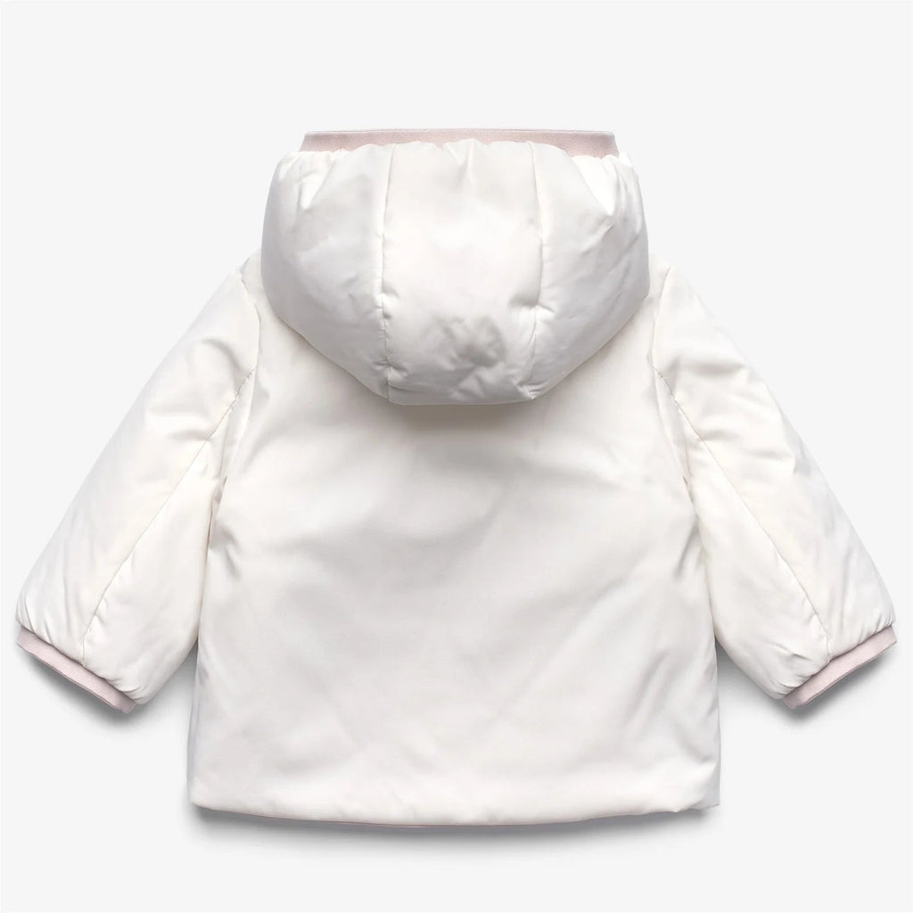 GIUBBINO NEONATA REVERSIBILE ROSA/BIANCO K - WAY - Angel Luxury