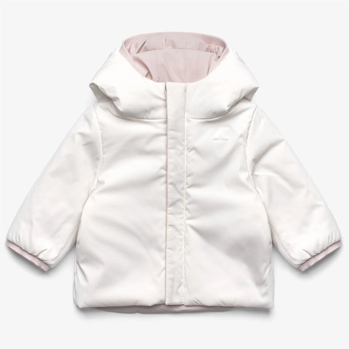 GIUBBINO NEONATA REVERSIBILE ROSA/BIANCO K - WAY - Angel Luxury