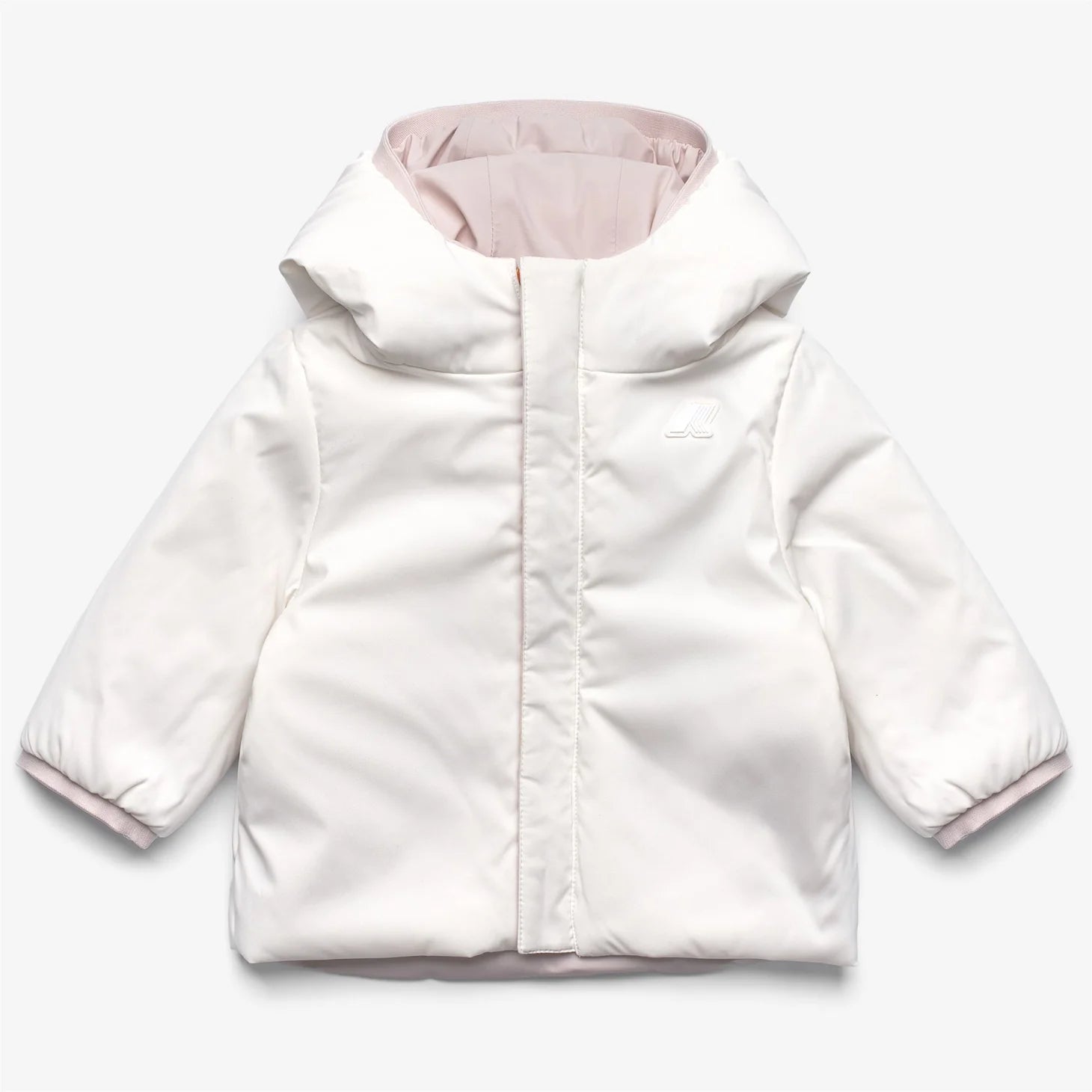 GIUBBINO NEONATA REVERSIBILE ROSA/BIANCO K - WAY - Angel Luxury