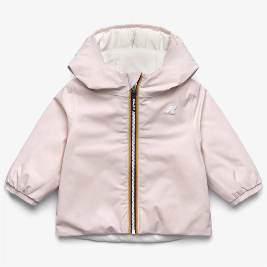 GIUBBINO NEONATA REVERSIBILE ROSA/BIANCO K - WAY - Angel Luxury