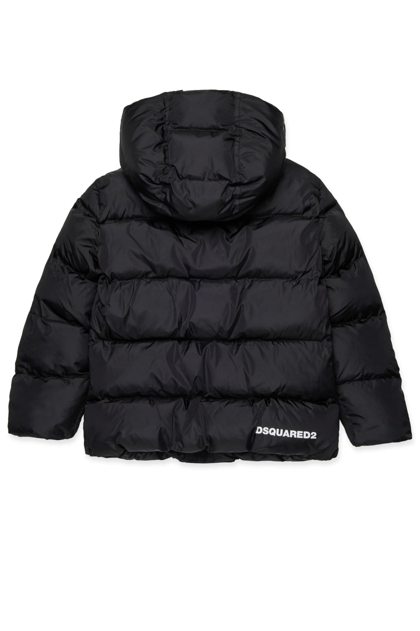 GIUBBINO NERO CON LOGO BIANCO DSQUARED2 - Angel Luxury