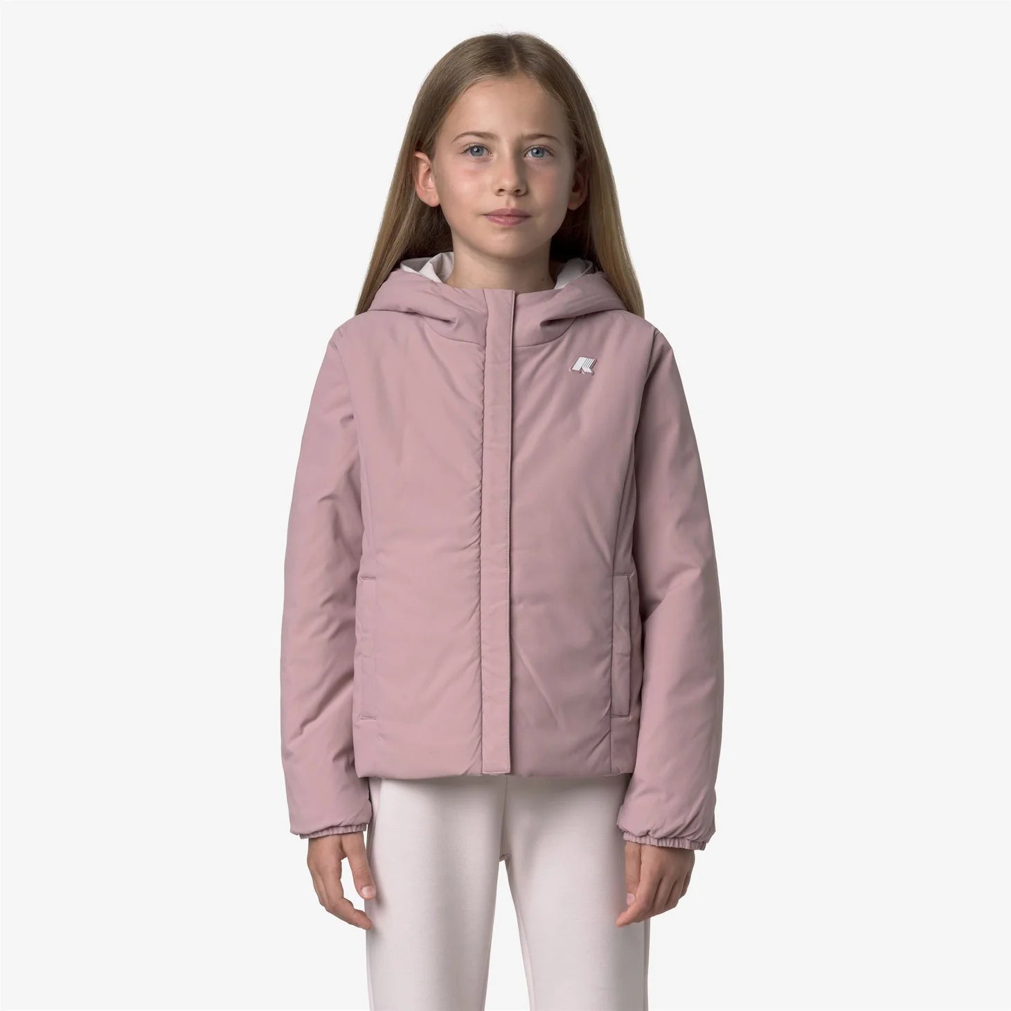 GIUBBINO REVERSIBILE ROSA CHIARO/ROSA CIPOLLA K - WAY - Angel Luxury