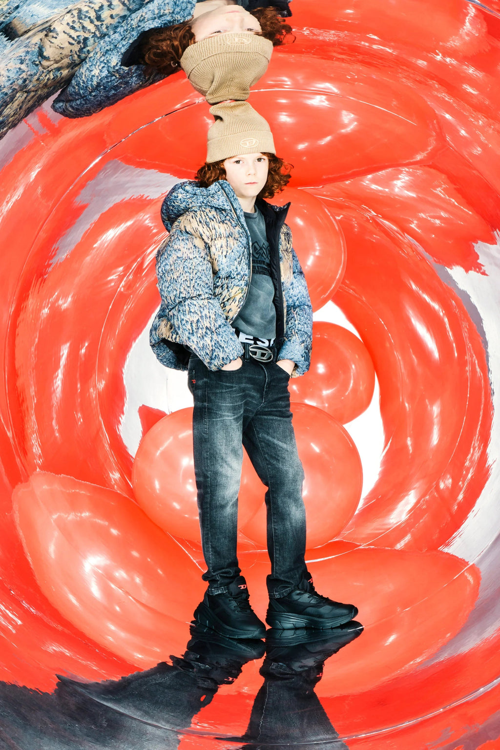 GIUBBINO SFUMATO BLU/BEIGE DIESEL - Angel Luxury