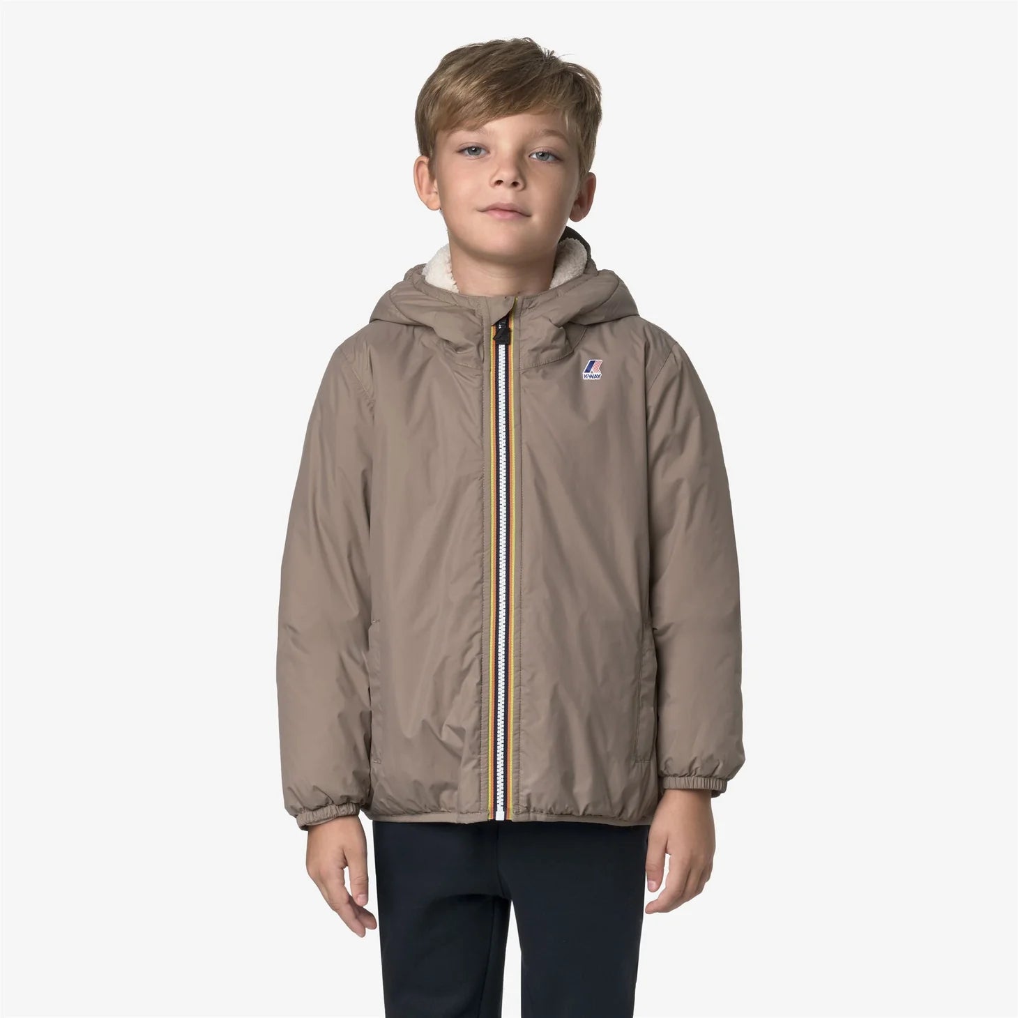 GIUBBINO TEDDY BEIGE TAUPE K - WAY - Angel Luxury