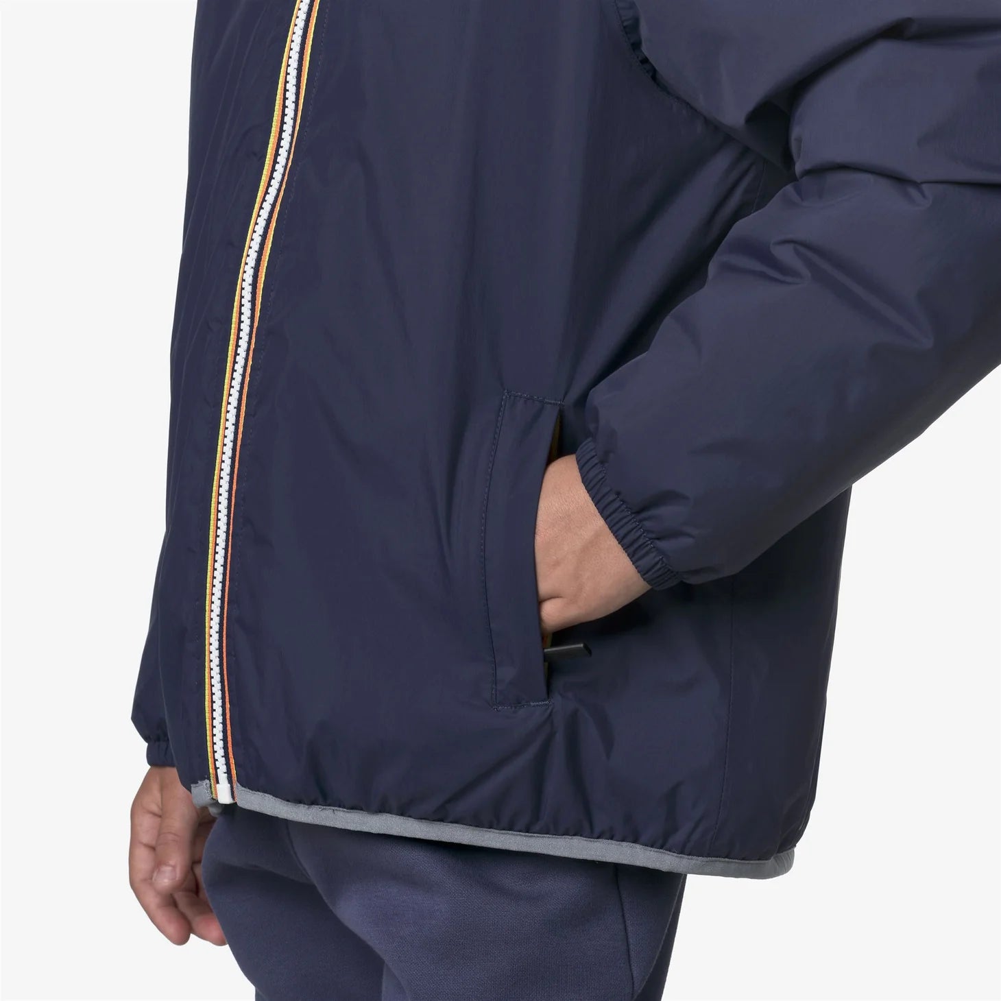 GIUBBINO TEDDY BICOLORE BLU/GRIGIO K - WAY - Angel Luxury
