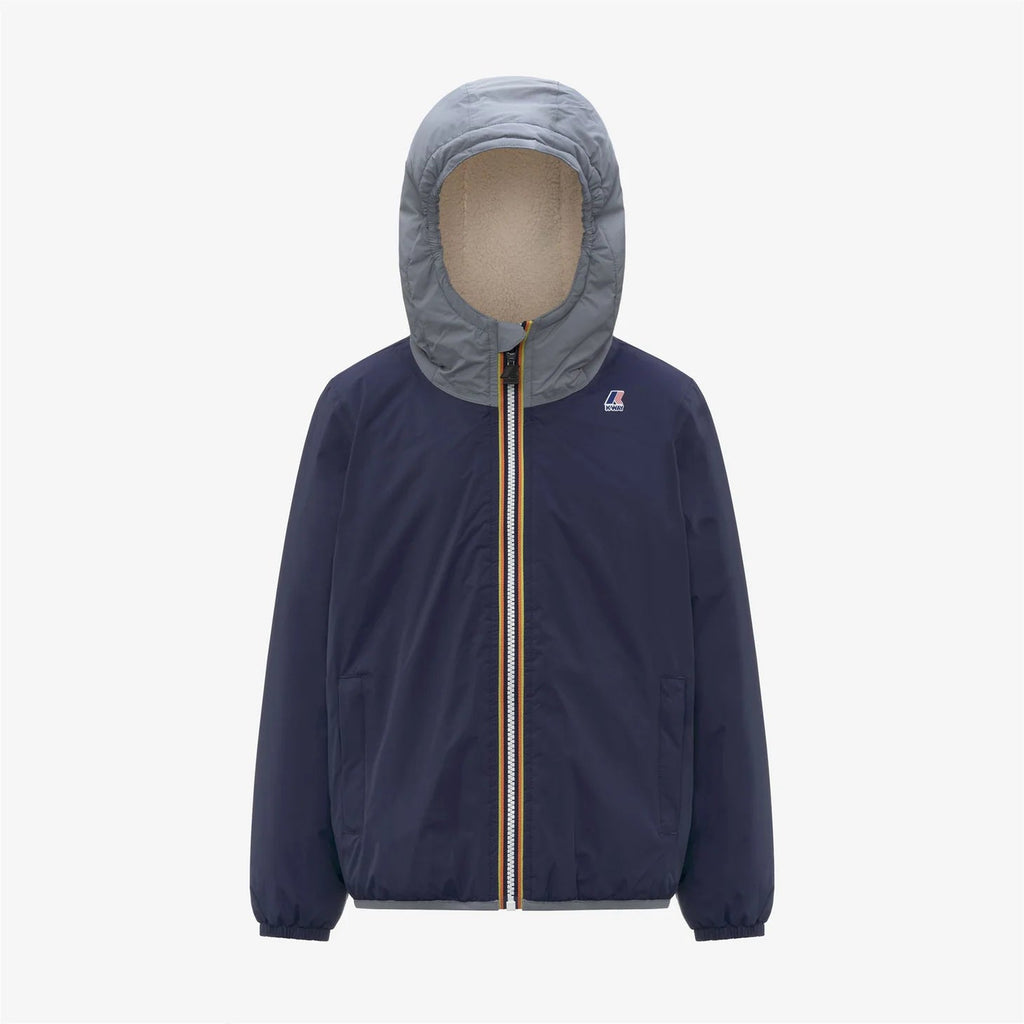 GIUBBINO TEDDY BICOLORE BLU/GRIGIO K - WAY - Angel Luxury