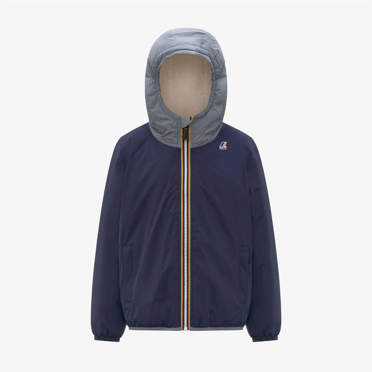 GIUBBINO TEDDY BICOLORE BLU/GRIGIO K - WAY - Angel Luxury