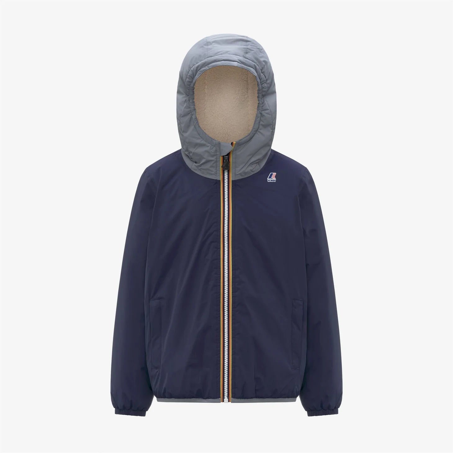 GIUBBINO TEDDY BICOLORE BLU/GRIGIO K - WAY - Angel Luxury