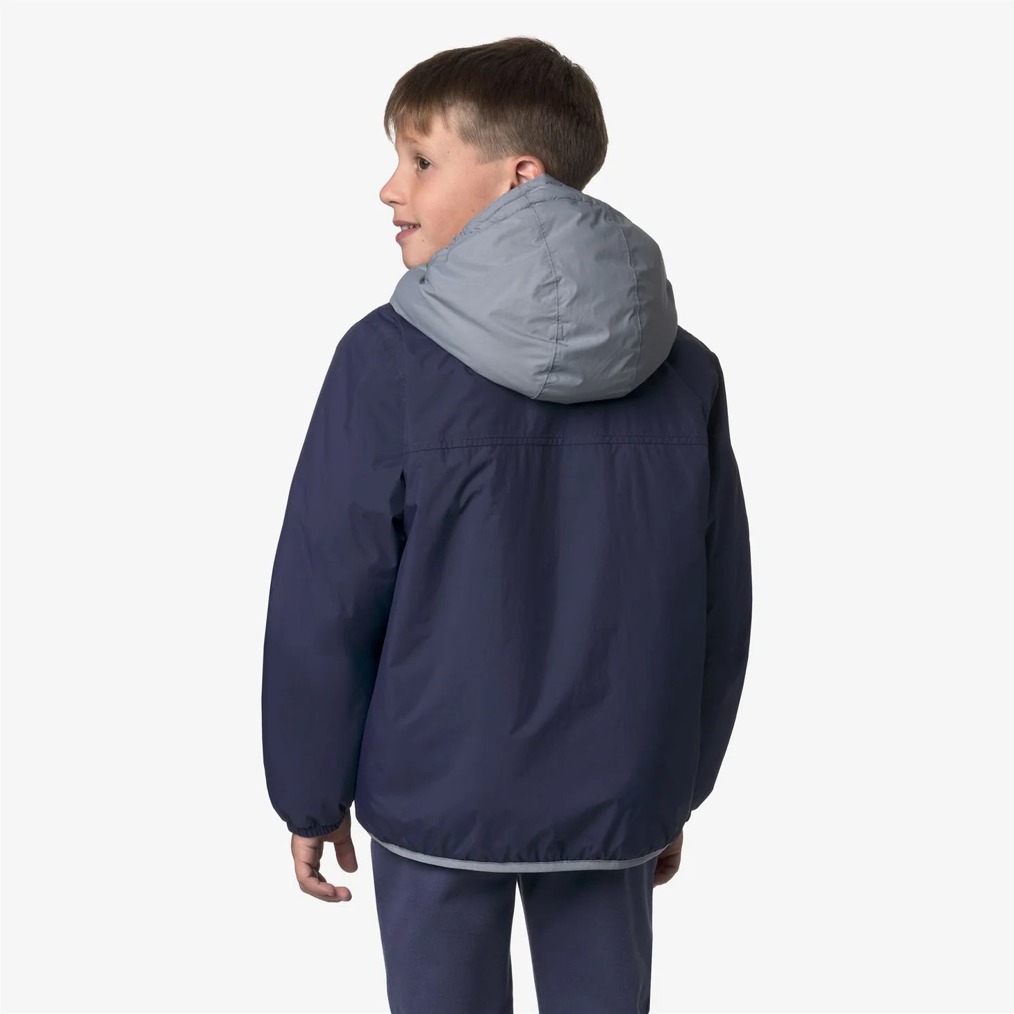 GIUBBINO TEDDY BICOLORE BLU/GRIGIO K - WAY - Angel Luxury