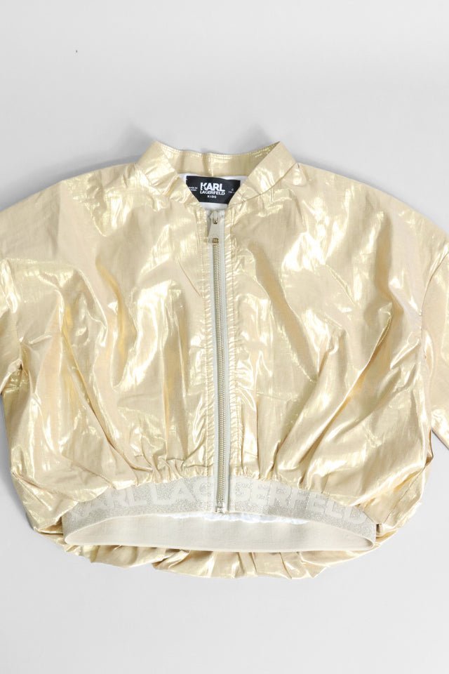 Giubbotto Karl Lagerfeld oro satinato - Angel Luxury