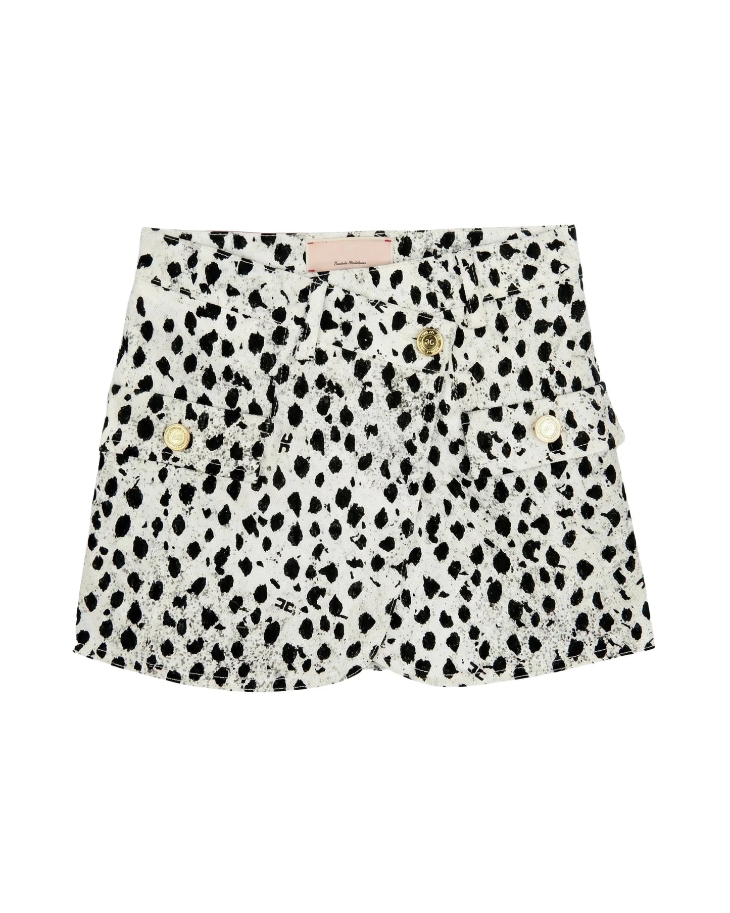 GONNA ANIMALIER IN DENIM BIANCO E ENRO ELISABETTA FRANCHI - Angel Luxury