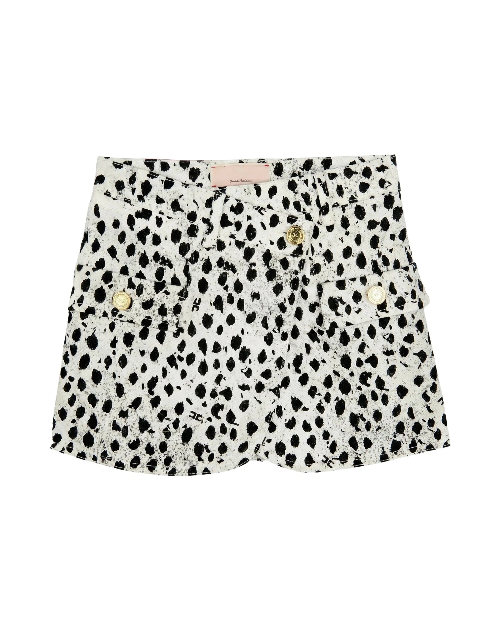 GONNA ANIMALIER IN DENIM BIANCO E ENRO ELISABETTA FRANCHI - Angel Luxury