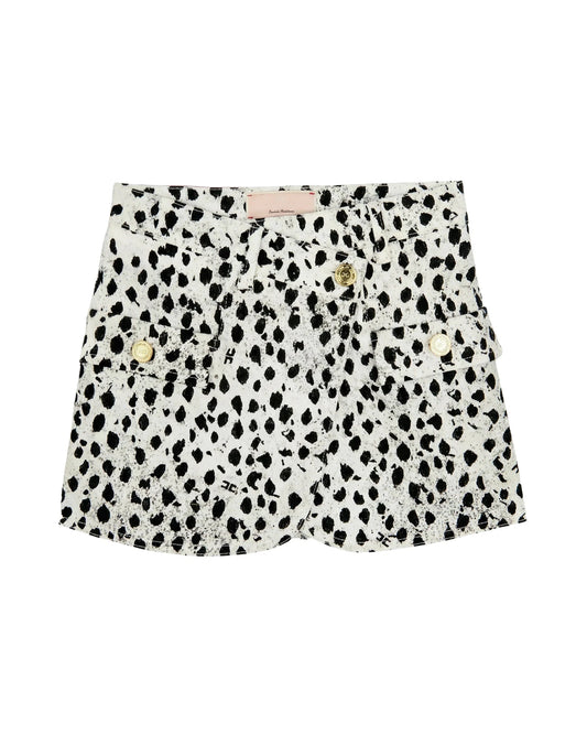 GONNA ANIMALIER IN DENIM BIANCO E ENRO ELISABETTA FRANCHI - Angel Luxury