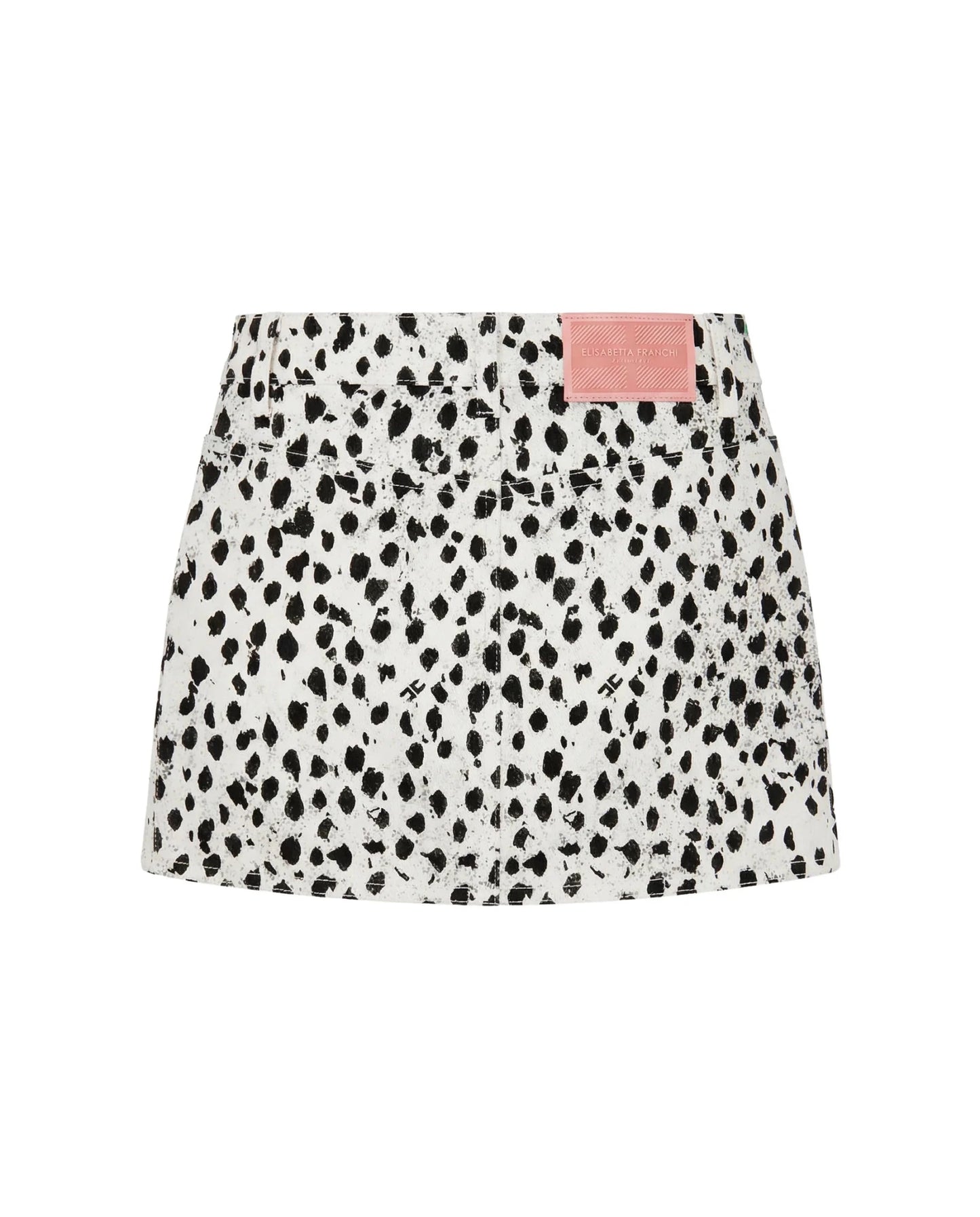 GONNA ANIMALIER IN DENIM BIANCO E ENRO ELISABETTA FRANCHI - Angel Luxury