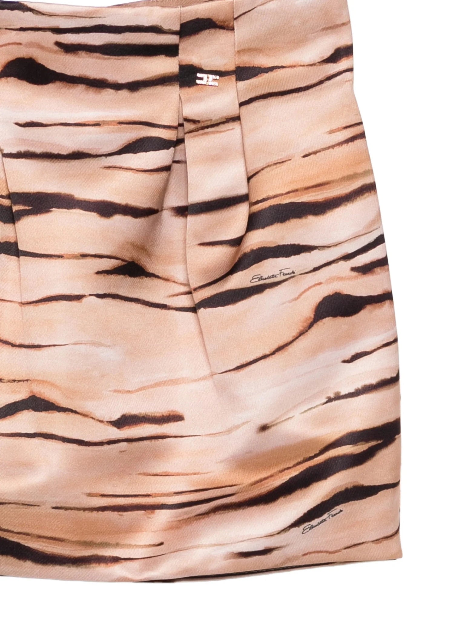 GONNA ANIMALIER PLISSETTATA ELISABETTA FRANCHI - Angel Luxury