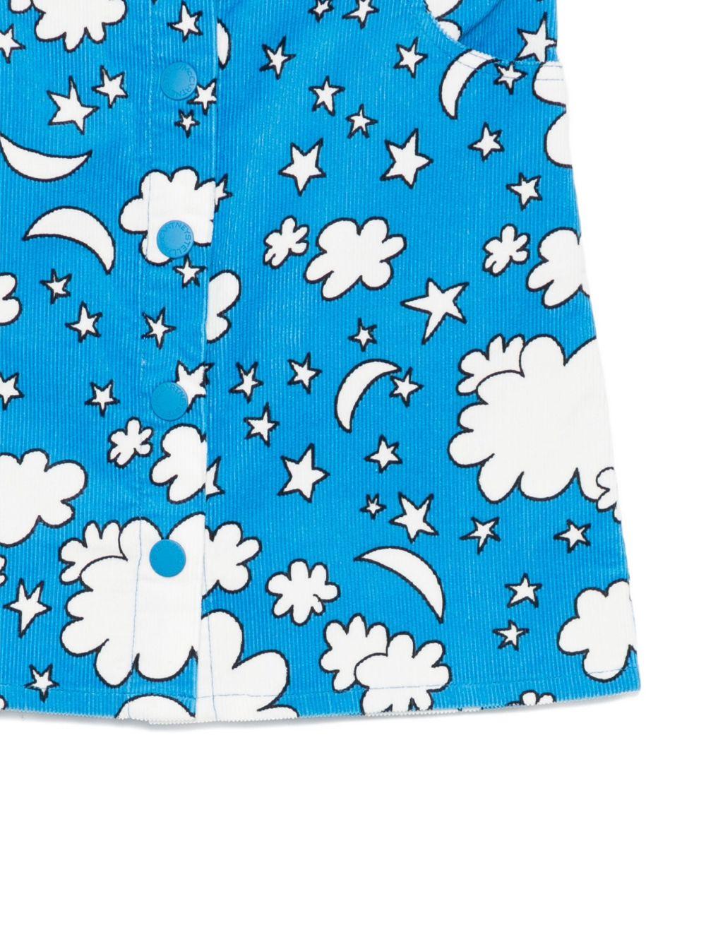 GONNA AZZURRA A COSTINE CON NUVOLE BIANCHE STELLE MCCARTNEY - Angel Luxury