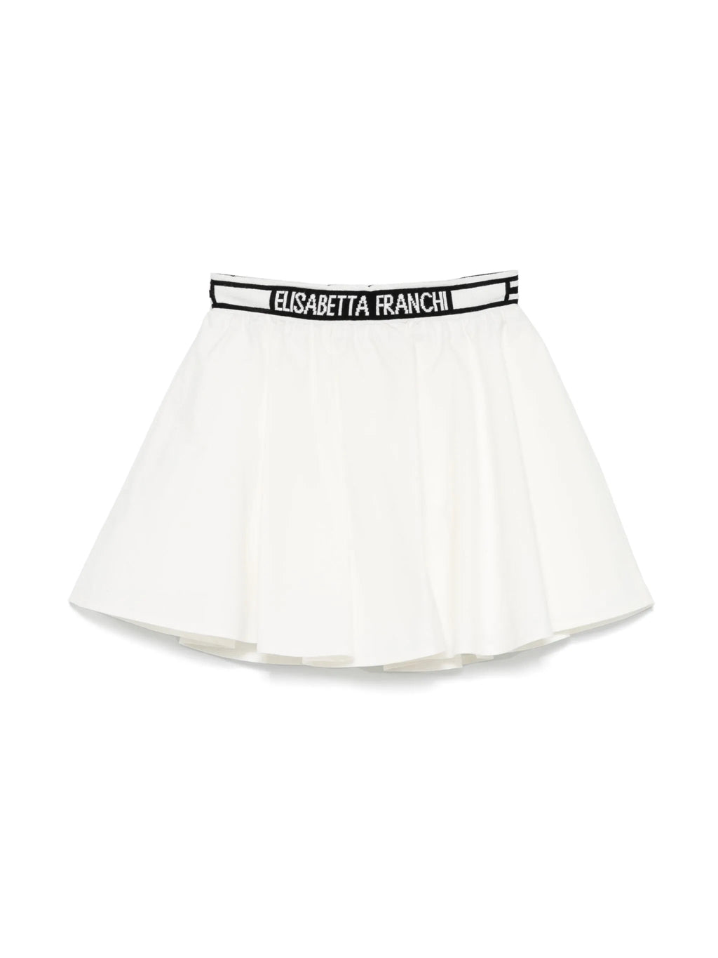 GONNA BIANCA CON BANDA LOGATA NERA ELISABETTA FRANCHI - Angel Luxury