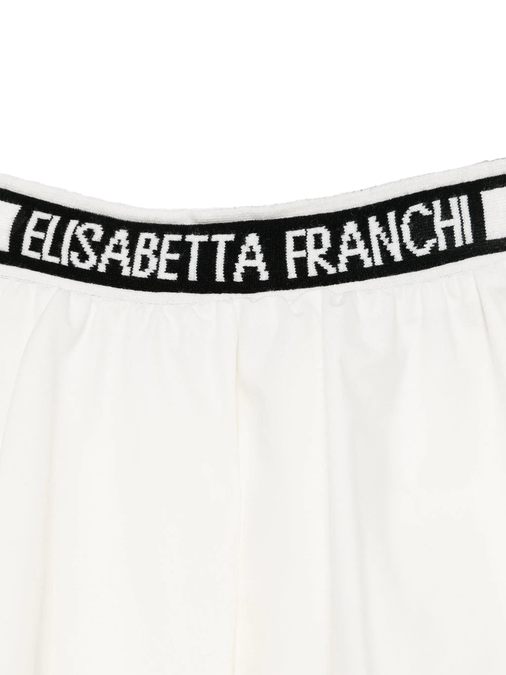 GONNA BIANCA CON BANDA LOGATA NERA ELISABETTA FRANCHI - Angel Luxury