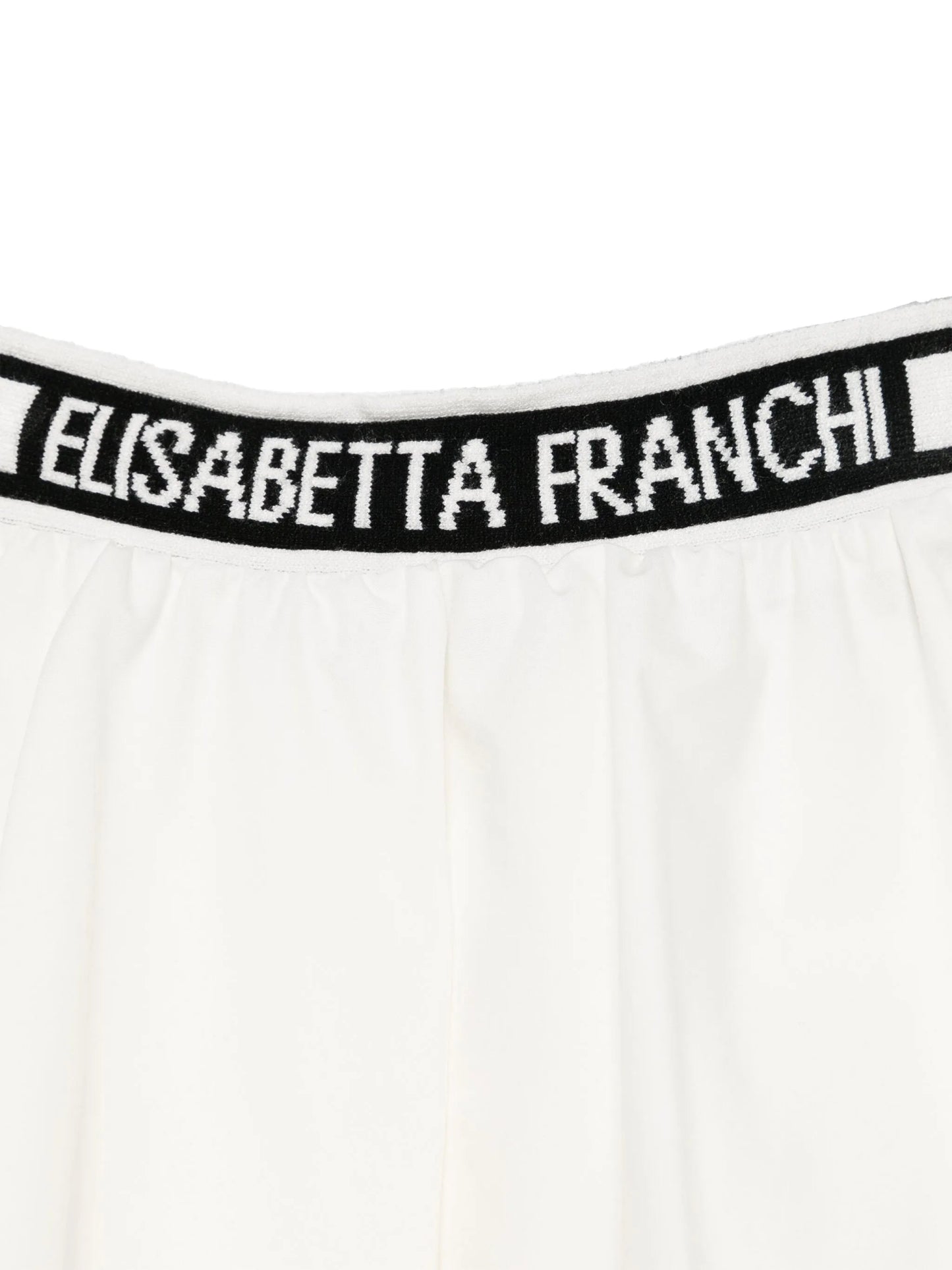 GONNA BIANCA CON BANDA LOGATA NERA ELISABETTA FRANCHI - Angel Luxury