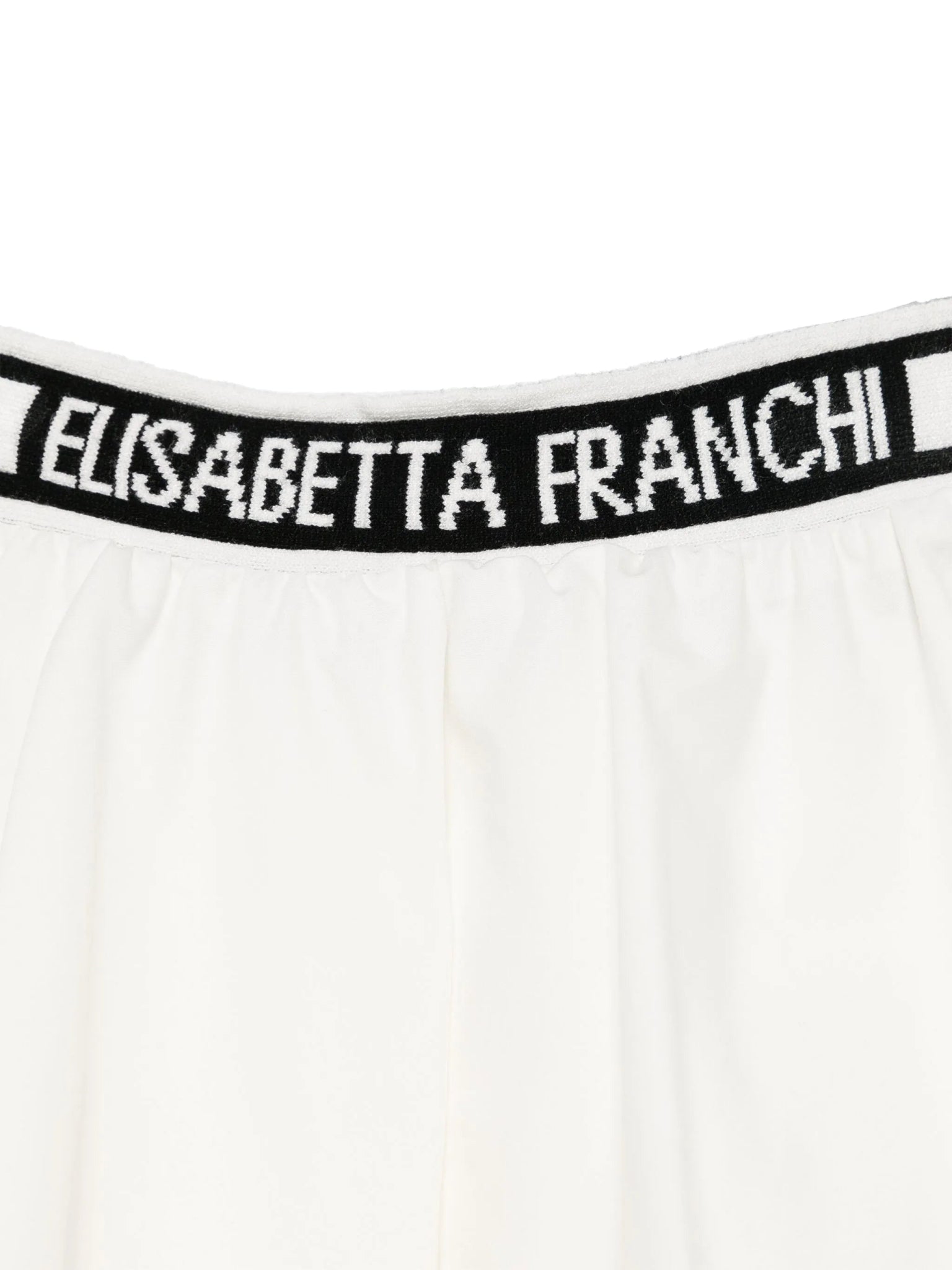 GONNA BIANCA CON BANDA LOGATA NERA ELISABETTA FRANCHI - Angel Luxury