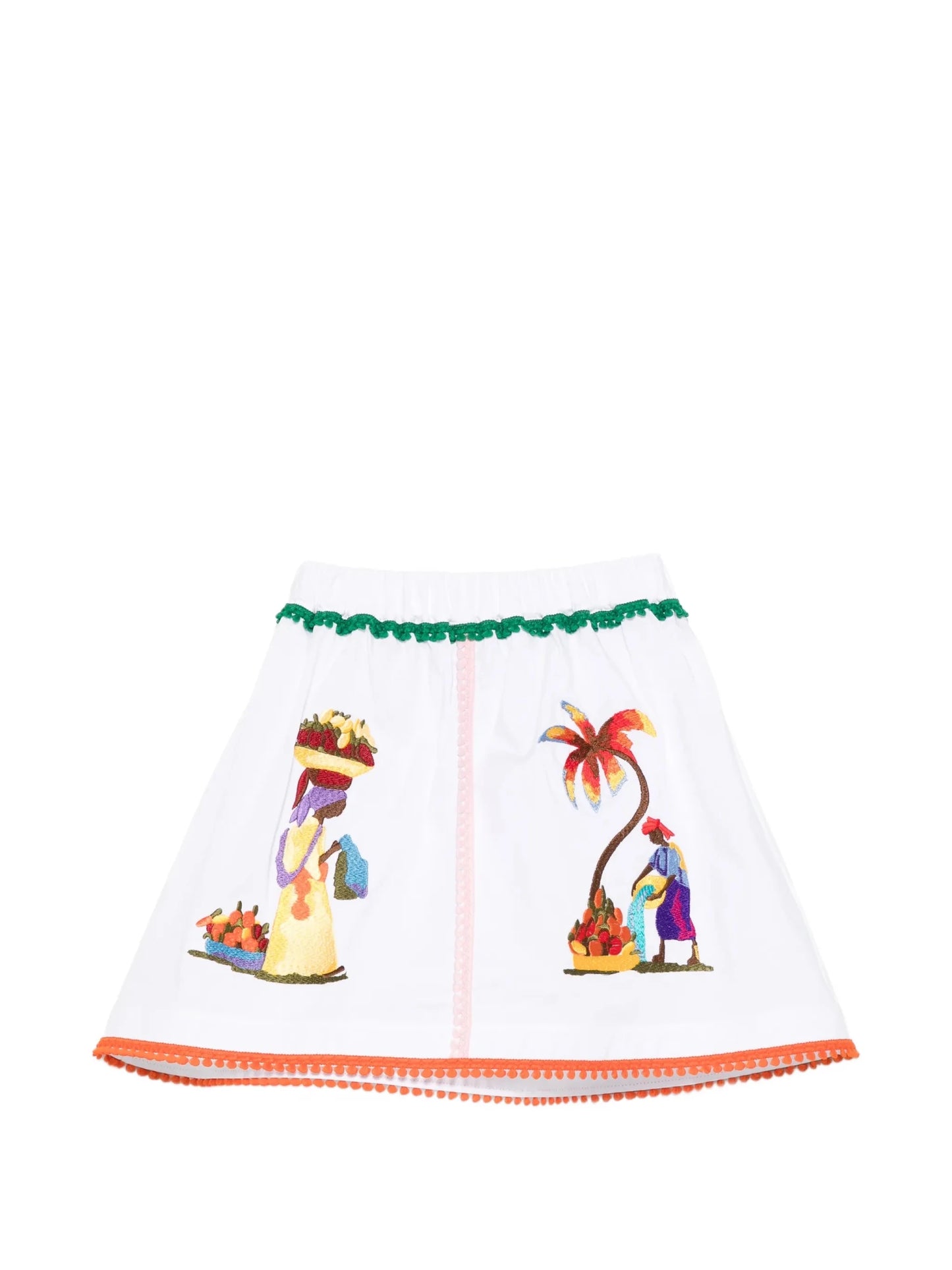 GONNA BIANCA CON RICAMO STELLA JEAN - Angel Luxury