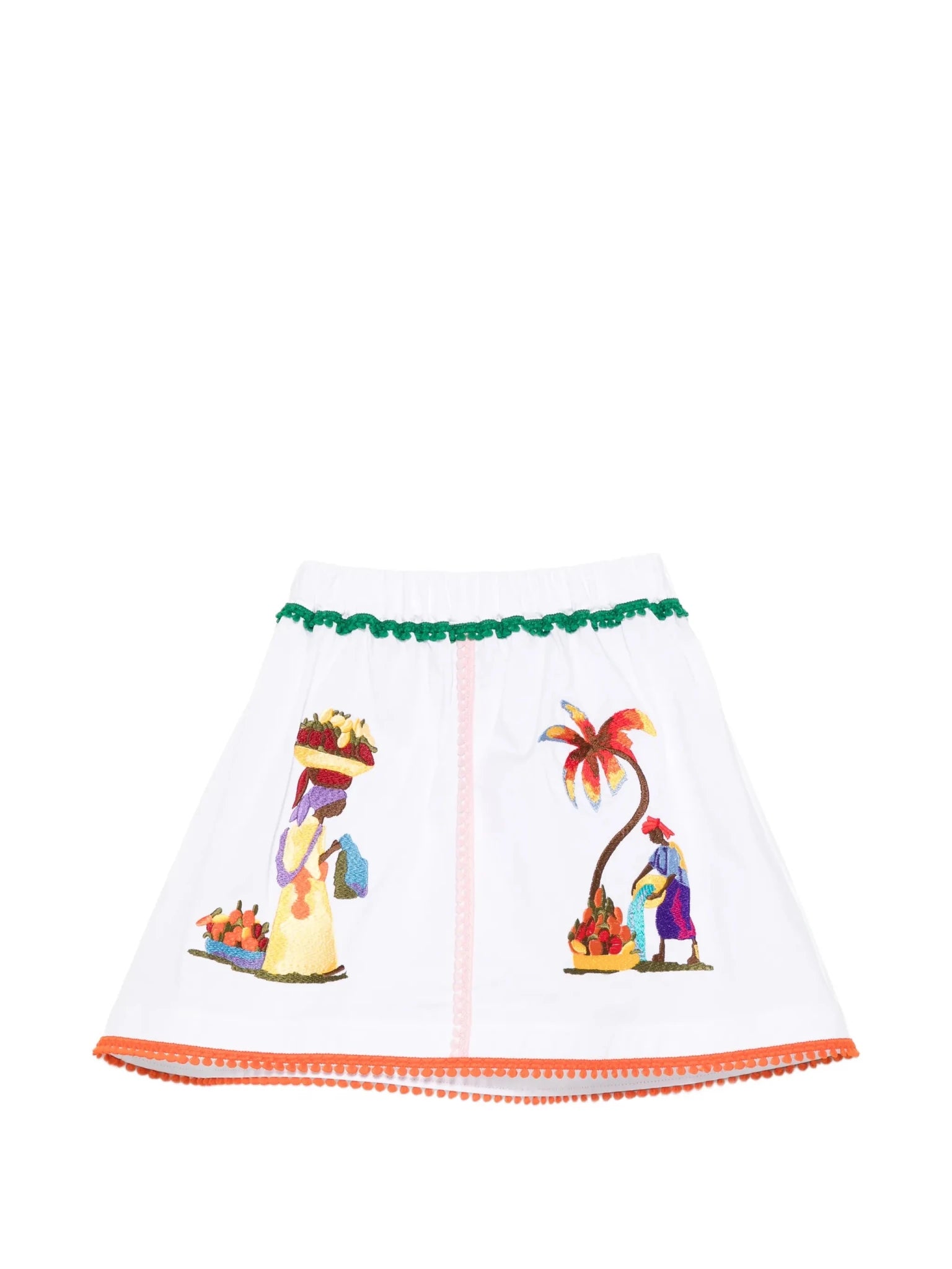 GONNA BIANCA CON RICAMO STELLA JEAN - Angel Luxury