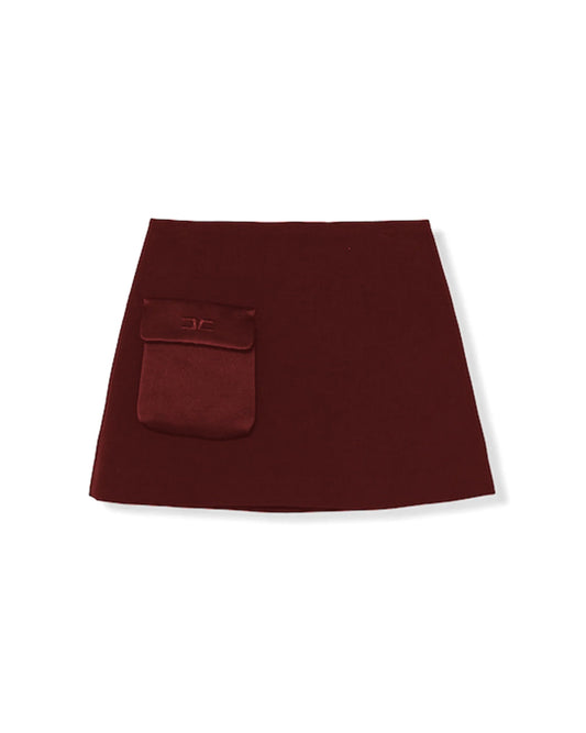 GONNA CON TASCA ROSSO CILIEGIA ELISABETTA FRANCHI - Angel Luxury