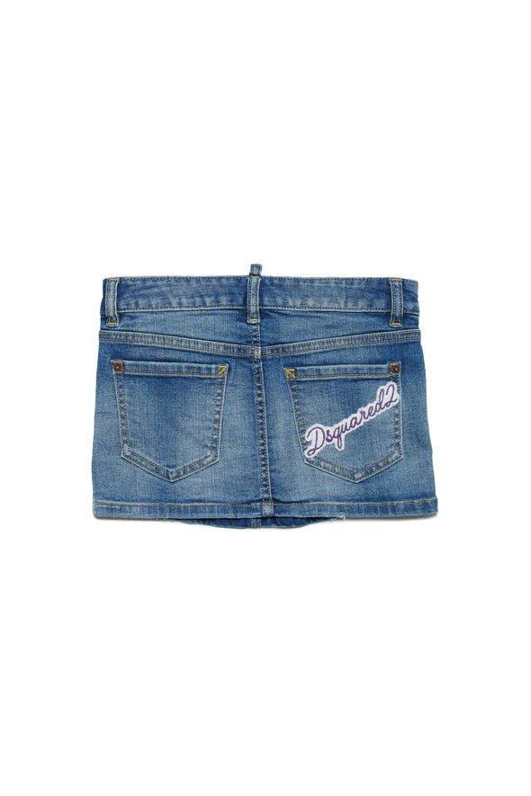 GONNA IN DENIM BLU SFUMATO DSQUARED2 - Angel Luxury