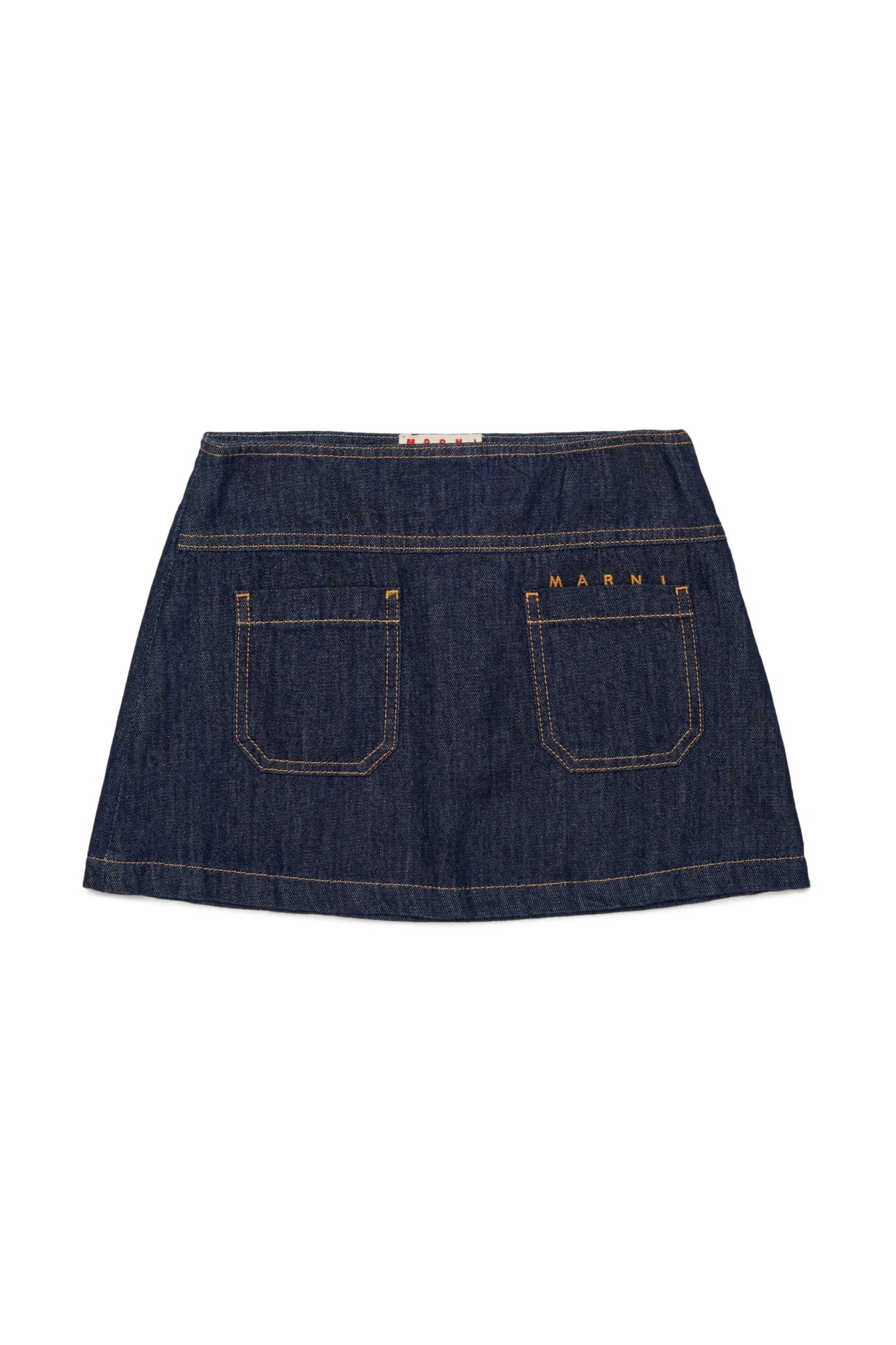 GONNA IN DENIM CON LOGO CUCITO MARNI - Angel Luxury