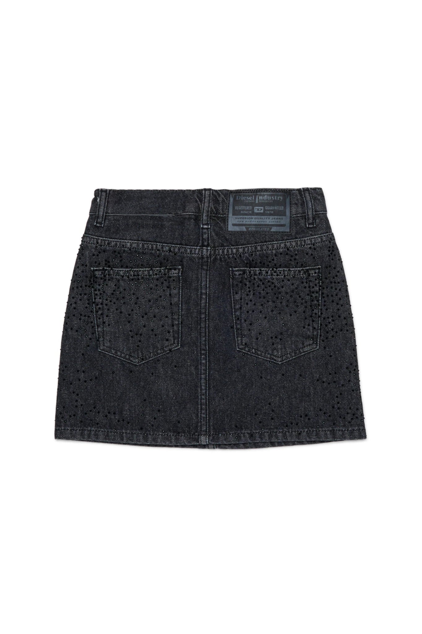 GONNA IN DENIM NERA BRILLANTINATA DIESEL - Angel Luxury