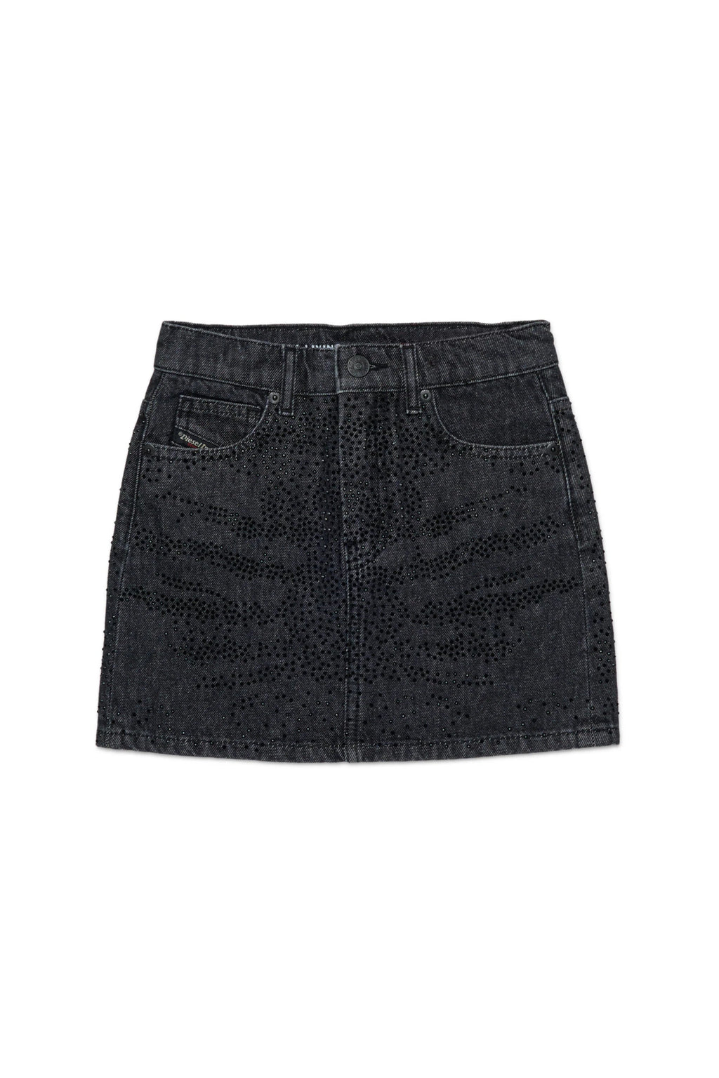 GONNA IN DENIM NERA BRILLANTINATA DIESEL - Angel Luxury