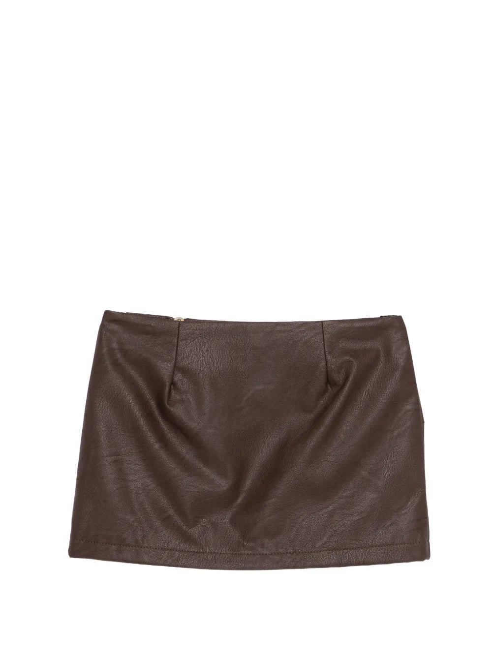 GONNA IN ECOPELLE CON ZIP MARRONE PINKO - Angel Luxury