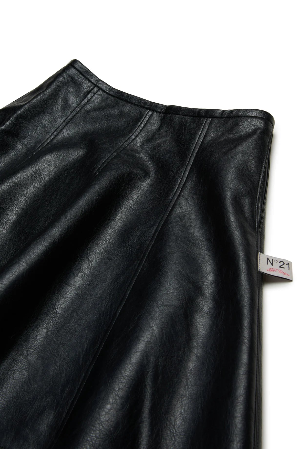 GONNA IN ECOPELLE NERA N21 - Angel Luxury