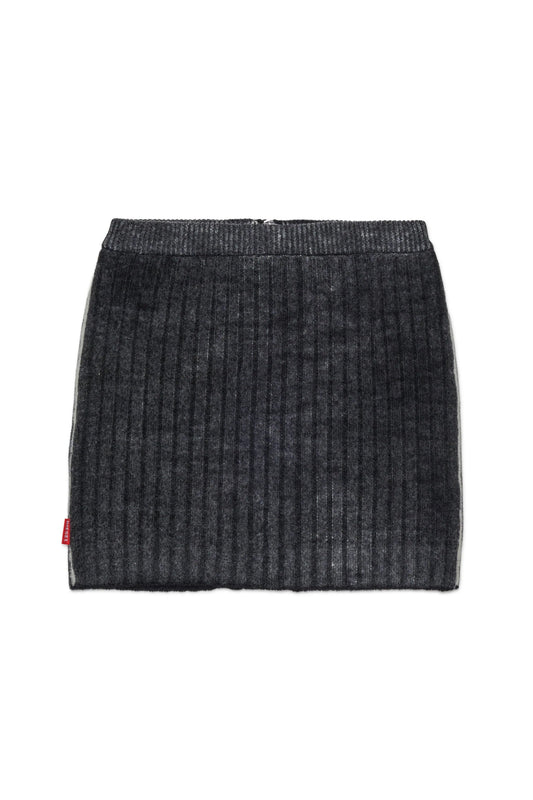 GONNA IN LANA CON ZIP GRIGIO SCURO DIESEL - Angel Luxury