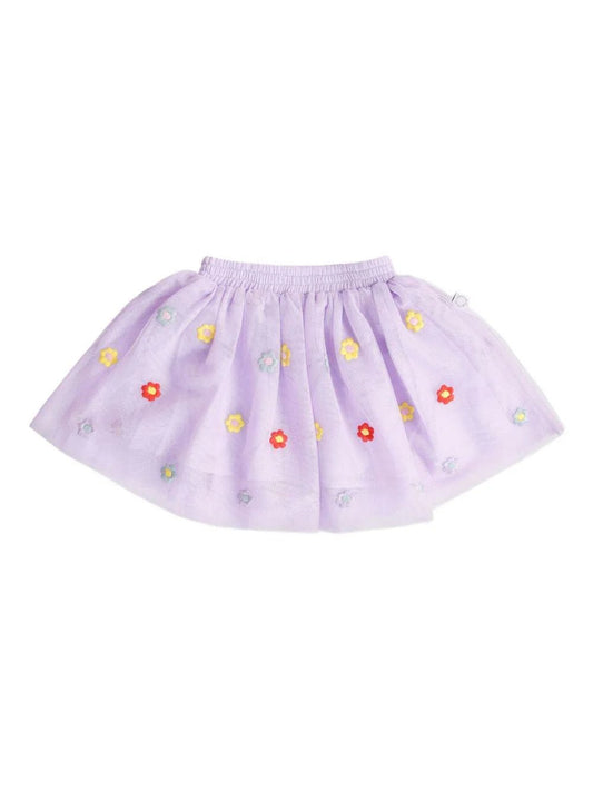 GONNA IN TULLE LILLA CON RICAMO FLOREALE STELLA MCCARTNEY - Angel Luxury