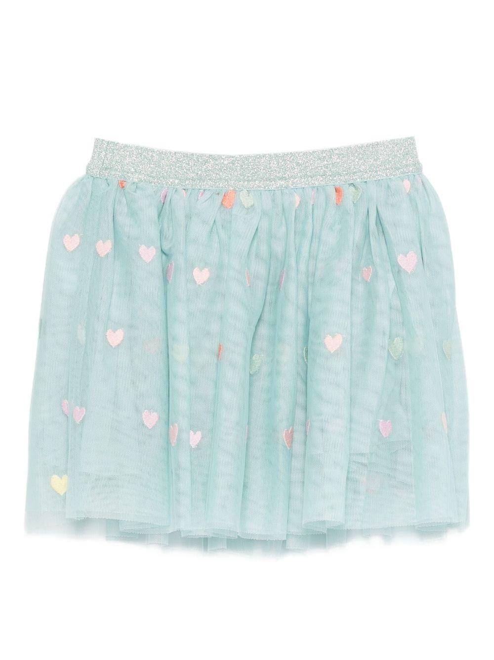GONNA IN TULLE VERDE ACQUA CON CUORI STELLA MCCARTNEY - Angel Luxury