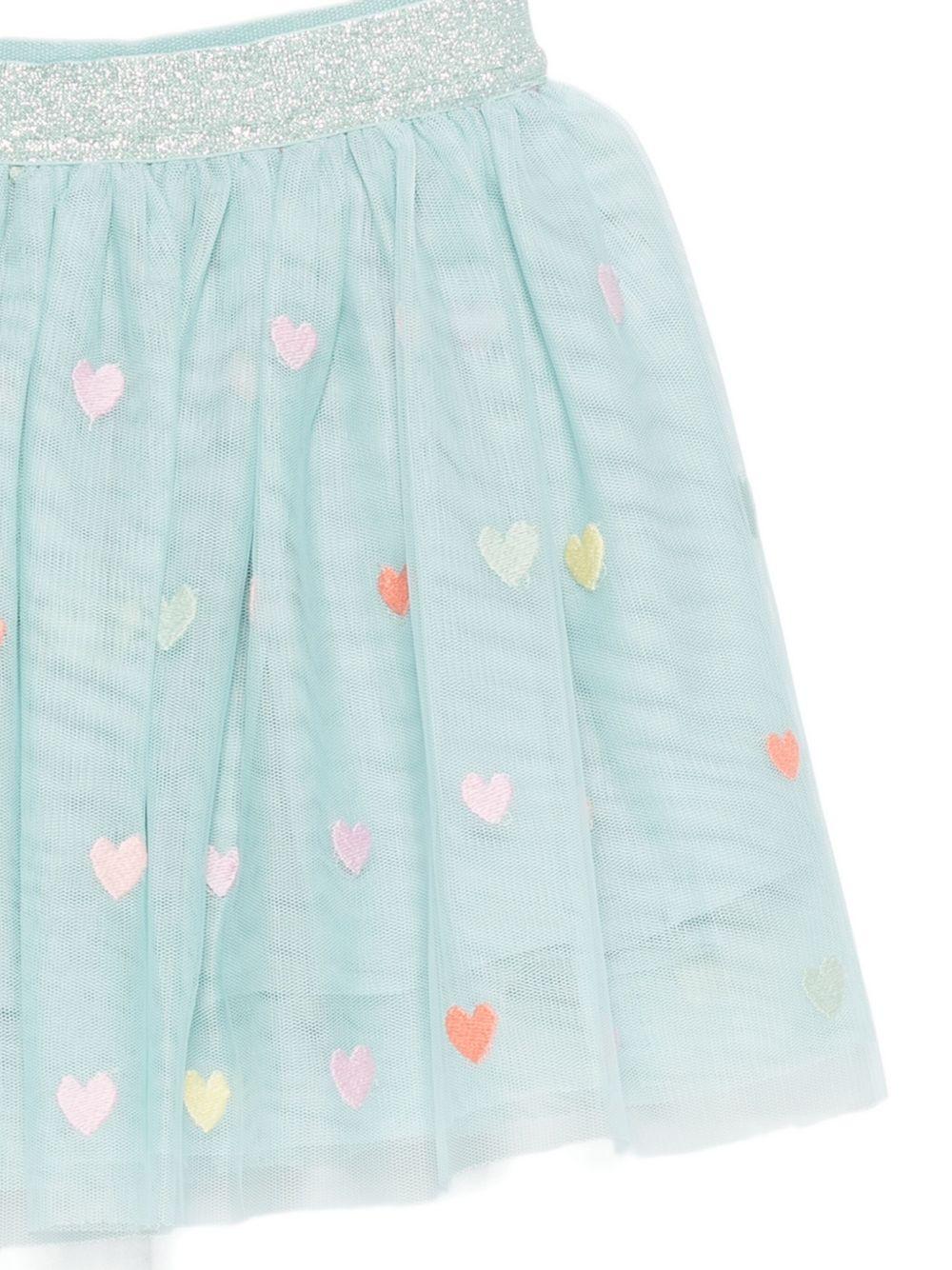 GONNA IN TULLE VERDE ACQUA CON CUORI STELLA MCCARTNEY - Angel Luxury